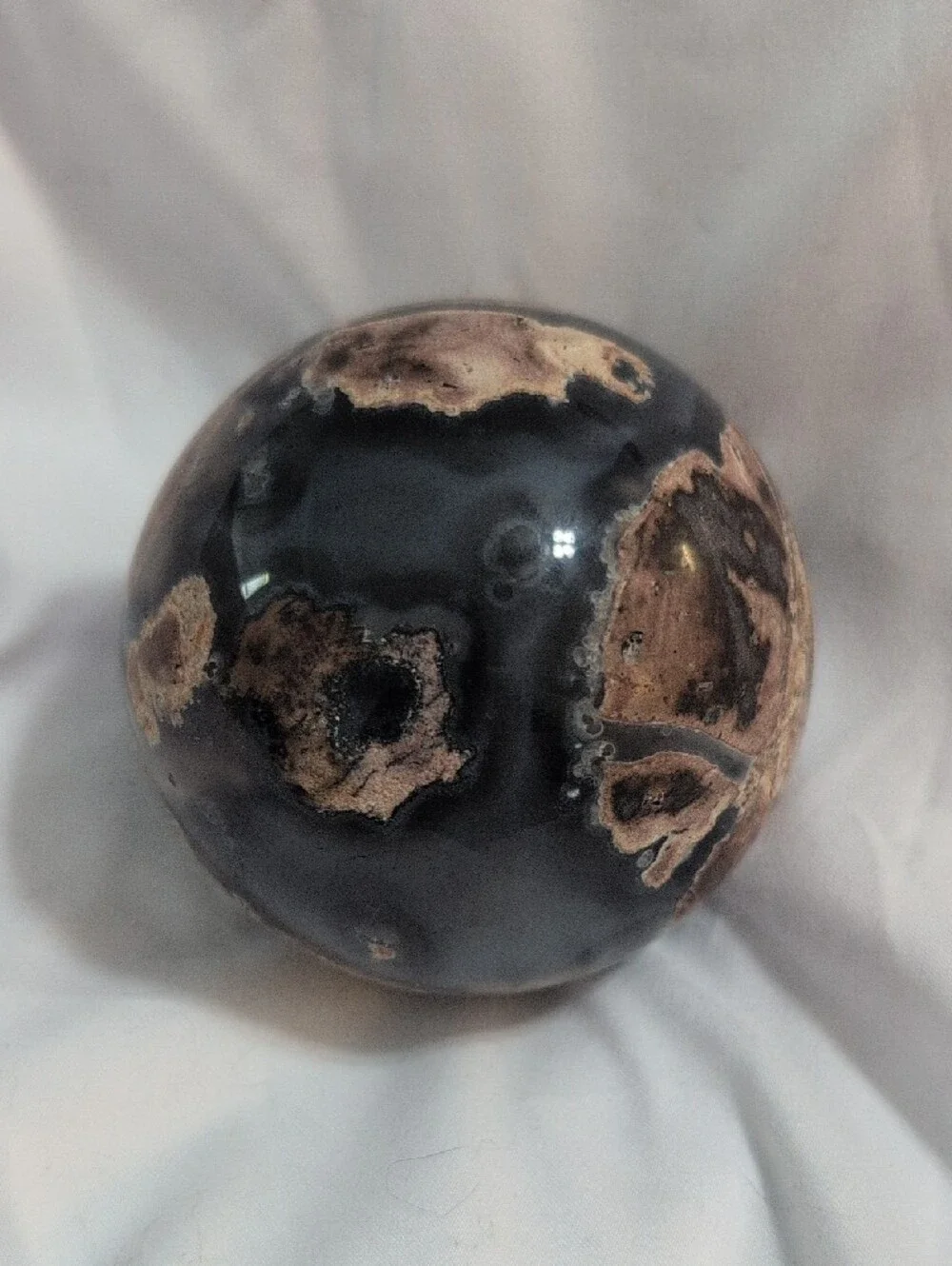 Polished Blue and Brown Decorative Sphere/Agate